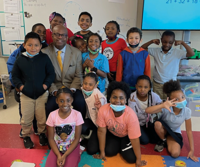 As part of Read Across America, Hamilton County Commissioner Warren Mackey was at Orchard Knob Elementary School to aid in getting kids excited about reading.