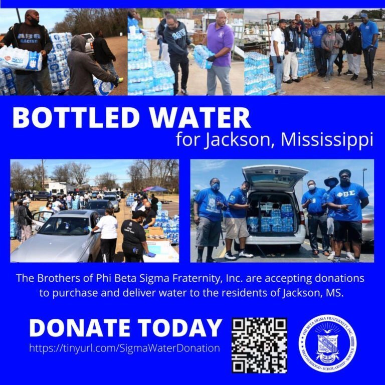 Phi Beta Sigma Raising Funds for Jackson, Mississippi Water Crisis 